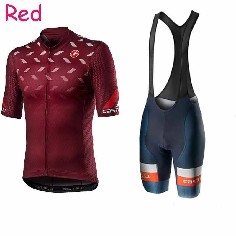 Conjunto Jersey de ciclismo manga curta com suspensório, design confortável e respirável para homens e mulheres, ideal para pedalar. — foto 1