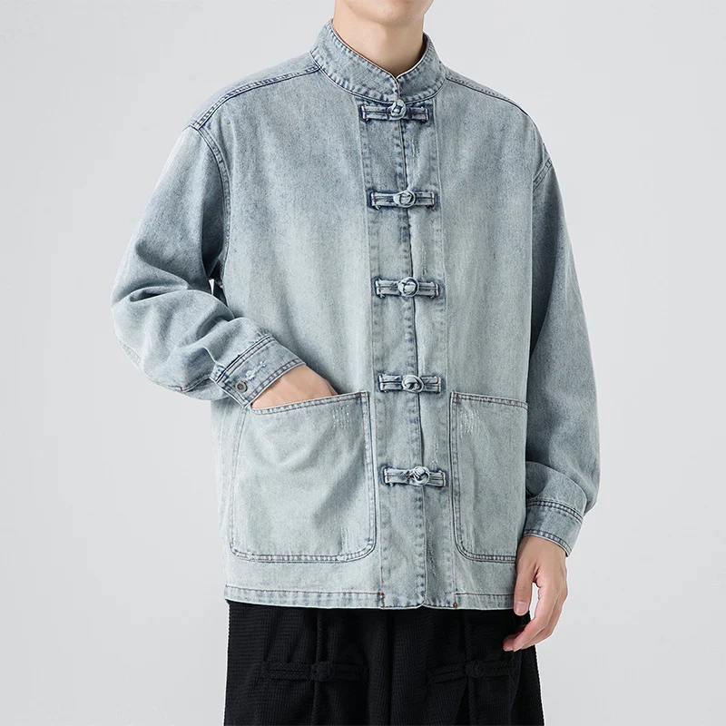 Plus Size Men's Denim Clothing Chinese Style Retro. Comfortable and stylish jeans perfect for a vintage look with a grea — photo 2
