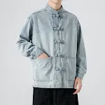 Plus Size Men's Denim Clothing Chinese Style Retro. Comfortable and stylish jeans perfect for a vintage look with a grea — photo 2