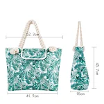 Bolsa de Praia Feminina Crossbody de Lona Grande Capacidade Estampada Fashion Ideal para Praia e Uso Diário — foto 9
