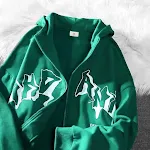 Letter Printed Hoodie Zipper Sweater. Comfortable and stylish for everyday wear. Stay warm and look great with this vers — photo 5