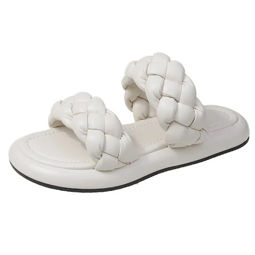 Title 2, Candy Color Woven Flat Sandals And Slippers. En...