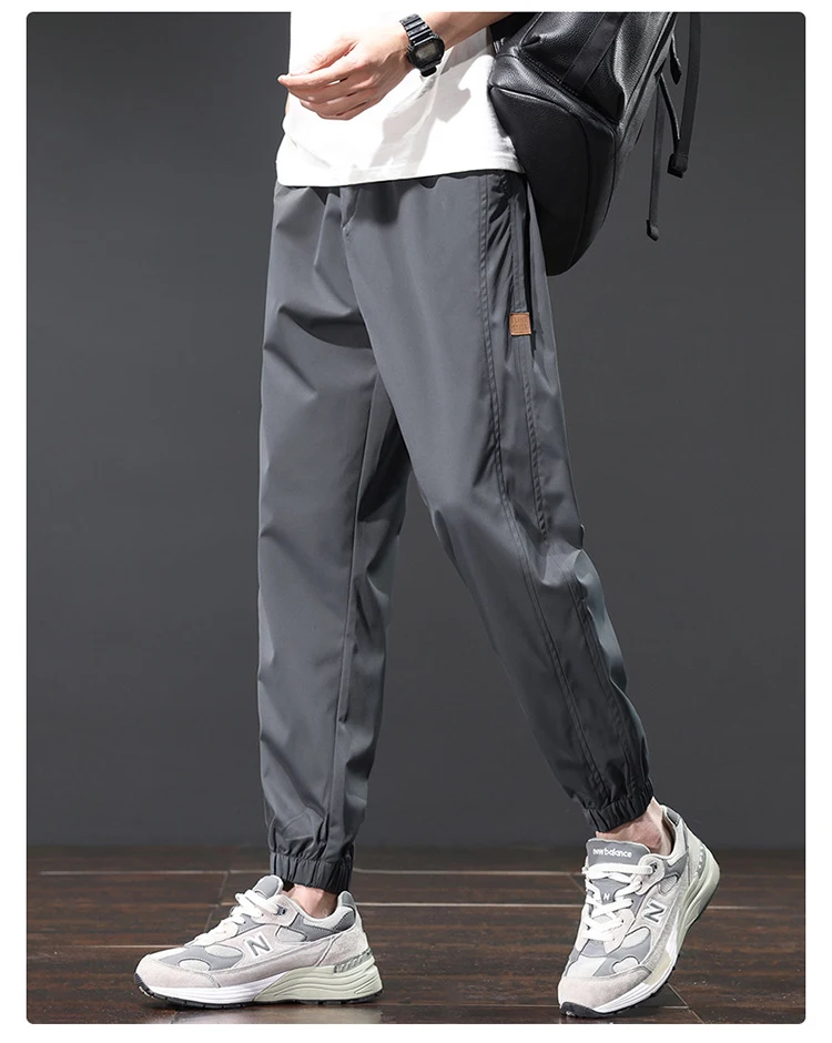Title 4, Heren Casual Broek Lente Zomer IJs Zijde Dun Sn...