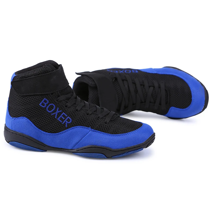 Boksschoenen voor indoor training, gevechten, wedstrijden en fitness. Verbeteren grip, stabiliteit en snelle bewegingen. — foto 3