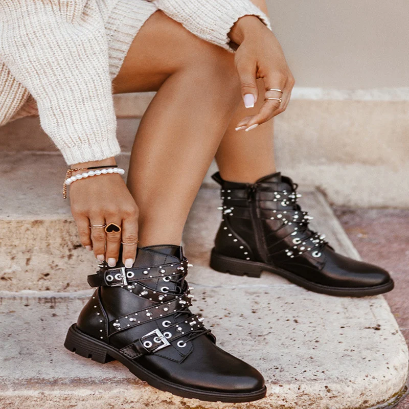Title 2, Coole Low-Cut Martin Boots mit mitteldicken Kre...