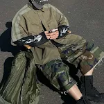 New Profile Cut Multi-piece Stitched Camouflage Cropped Pants provide comfort and style, offering a modern look, perfect — photo 1