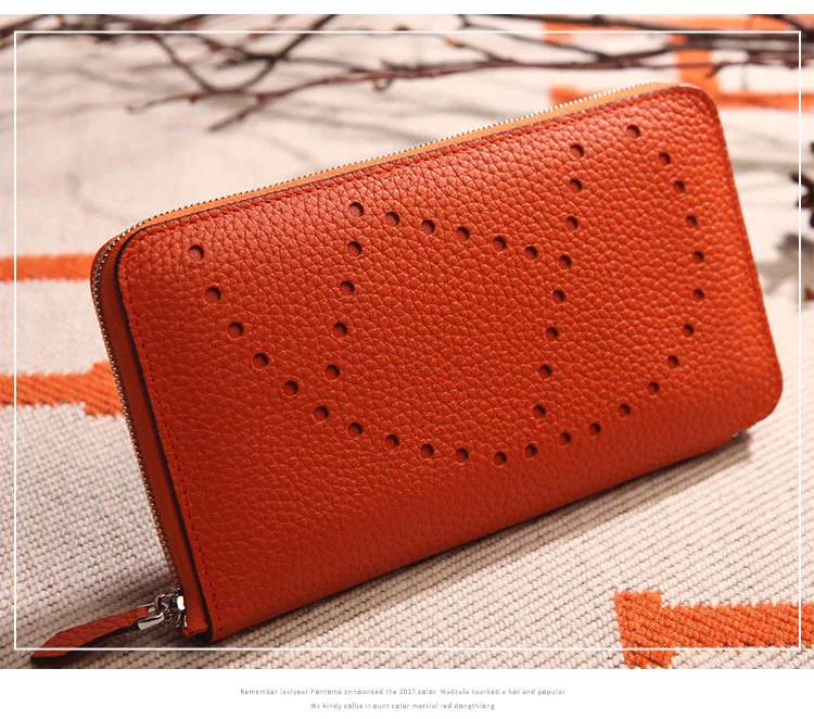 Women's Long Multifunctional Hollow Leather Wallet. Stay organized and stylish with this practical and elegant wallet. T — photo 8