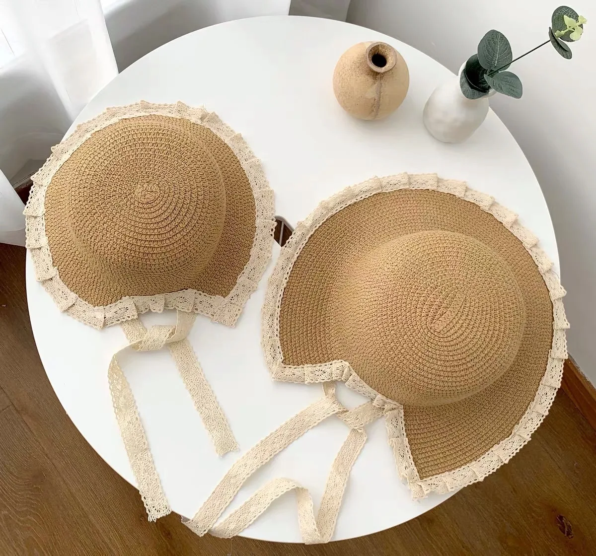 Title 8, Summer Beach Sunshade Parent Child Big Brim Str...