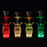 Arabian Acrylic Hookah With Illuminated Skull. Enjoy relaxing shisha sessions with this unique hookah. Its skull illumin — photo 1