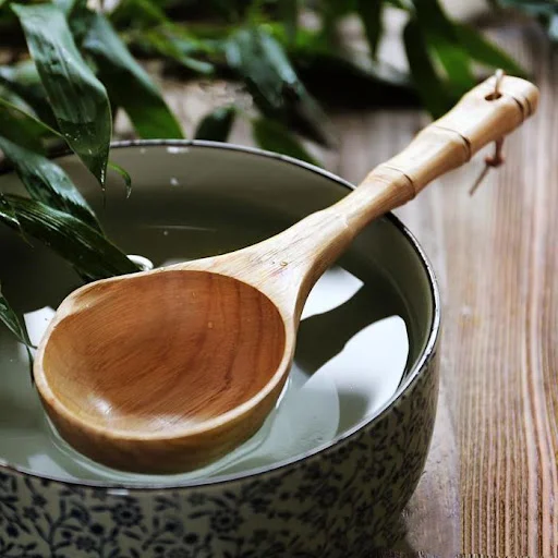 Title 3, Beech wood handled spoon for cooking and servin...
