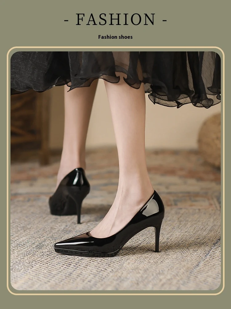 Title 8, Pointed stiletto heel low-cut high heels for a ...