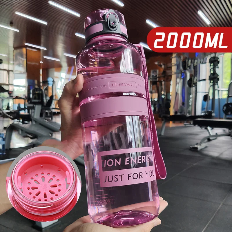 Taza de agua deportiva de gran capacidad Botella de agua grande de plástico portátil para fitness Hidrátate en el gimnasio o al aire libre — foto 18