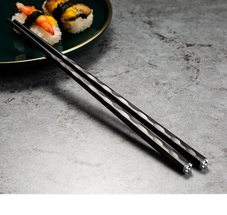 Light Luxury Alloy Chopsticks for Household Use One Person Per. Elevate your dining experience with these elegant and pr — photo 5