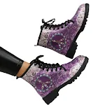 Winter short lace-up soft leather printed boots offering comfort and style. Stay warm and fashionable this winter with t — photo 6