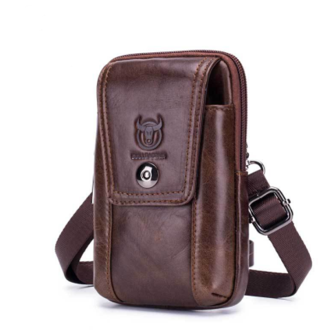 Title 2, Borsa a tracolla in pelle da uomo con tracolla,...