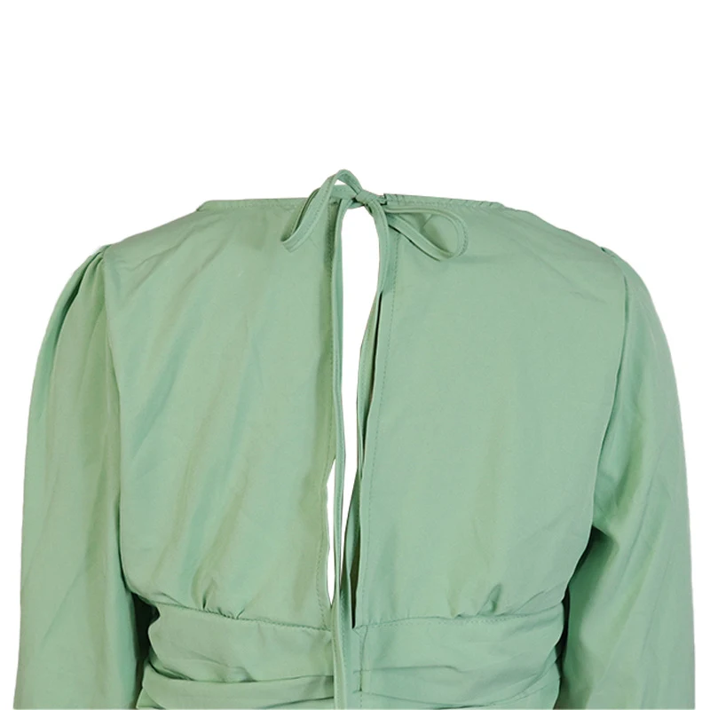 Title 5, Womens Long Sleeve Deep V Neck Crop Top