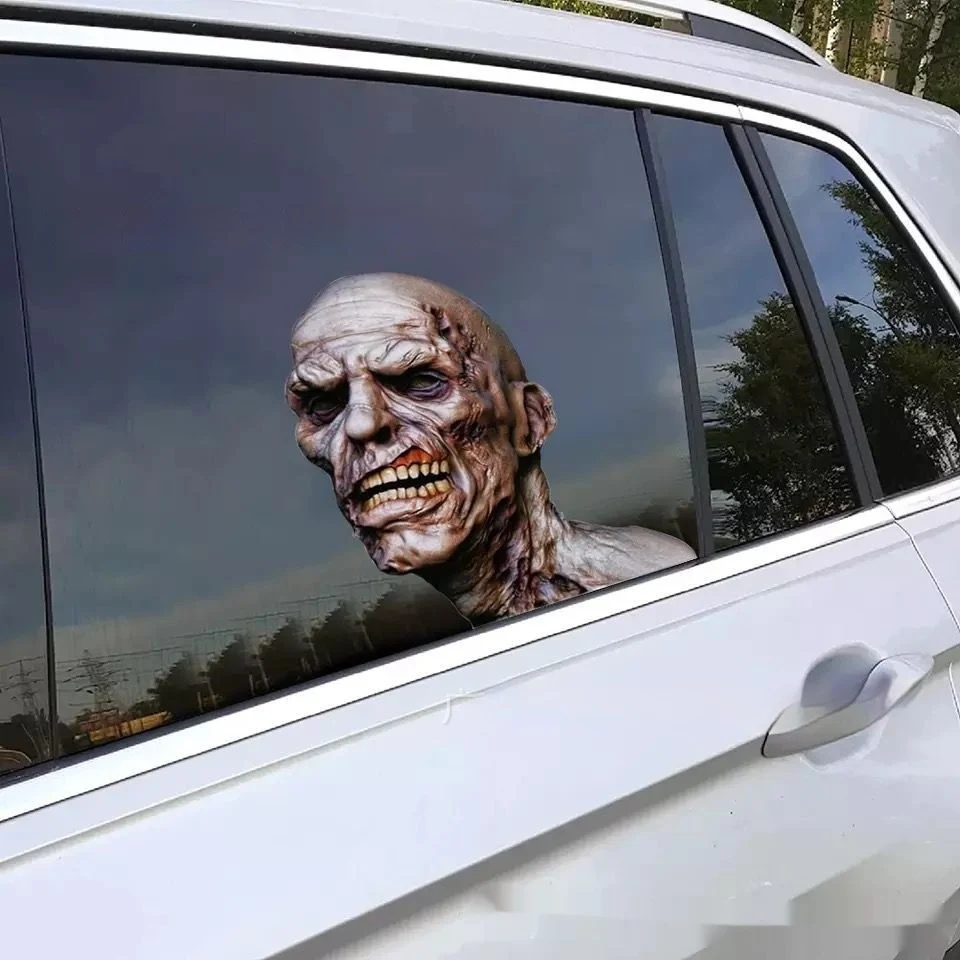 3D Auto Fenster Aufkleber Zombie Vinyl Halloween Horror. Verwandle dein Auto in ein gruseliges Meisterwerk mit diesen gruseligen Aufklebern. — foto 8