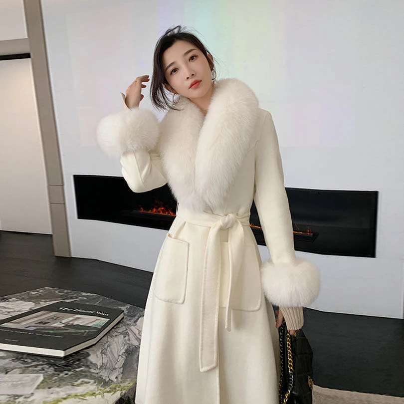 Title 5, Korean Version Large Fur Collar Slim Fit Medium...