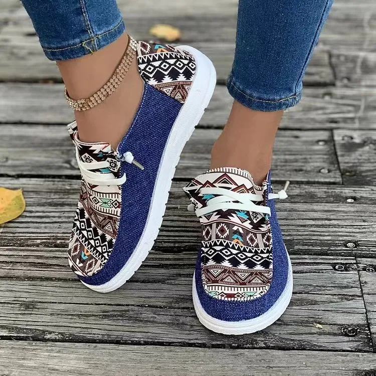 New Print Flats Shoes Summer Spring Casual Canvas Loafers For Women, Comfortable & Stylish Footwear for Every Day — photo 1
