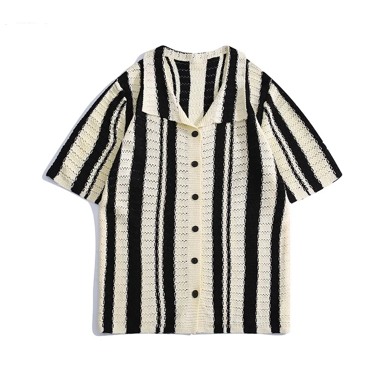 Title 1, Camisa Polo Listrada com Gola Vazada Masculina ...