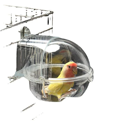 Parrot Bath Tub Bird Shower Box Transparent Bathing Tub External Bath Device Cage Accessories Bird Supplies Bird Bath Fo — photo 4