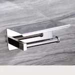Portarotolo Amazon in acciaio inossidabile 304 senza fori con supporto per telefono e spazio contenitivo. Ottimo per il bagno. — foto 5
