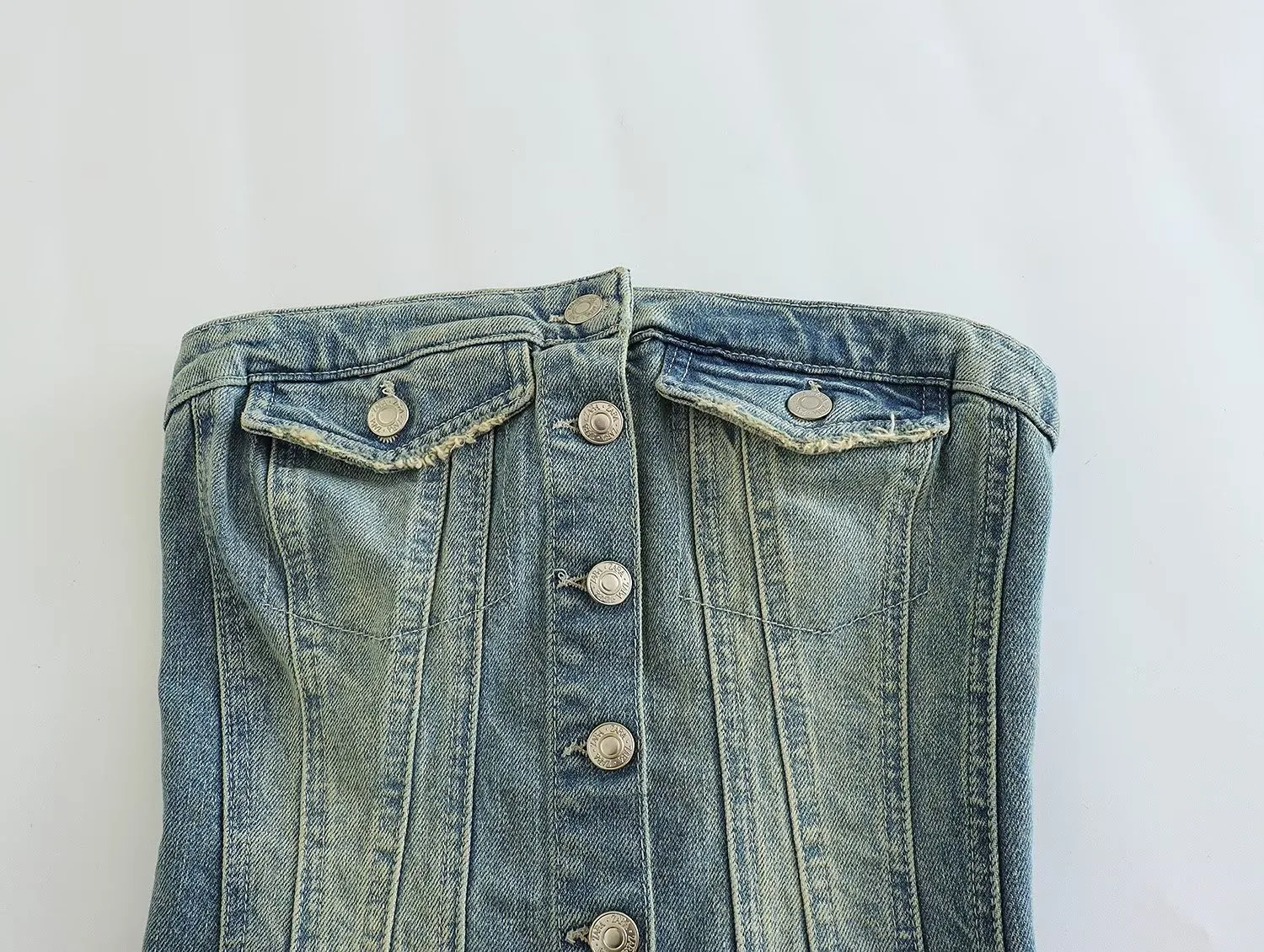 Title 4, Womens Denim Short Vest Top, a sleeveless jean...