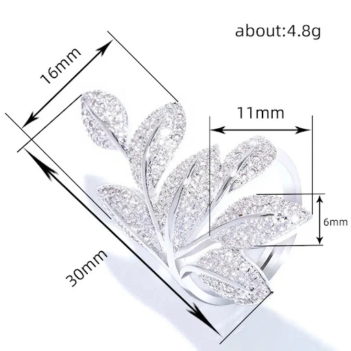 Title 1, Anel de moda feminino com zircônia decorativa e...
