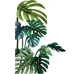 Adesivo de parede folha de tartaruga de planta tropical, decoração para casa, arte de folha de palmeira de praia para quarto infantil, sala de estar e quarto — foto 8