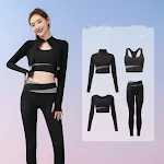 Black bra 4piece set