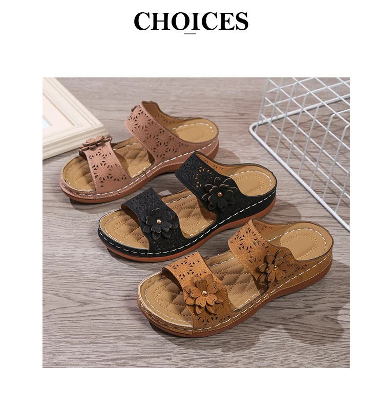 Women's Casual Flower Flat Sandals Comfortable and Stylish Summer Footwear Perfect for Everyday Wear and Relaxed Outings — photo 3