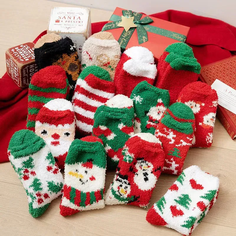 Title 4, Mid Tube Christmas Couple Socks