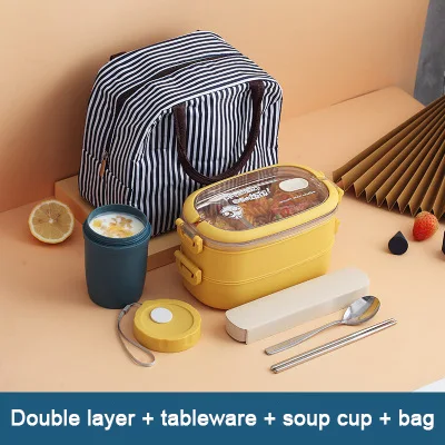 Student Portable Double-Layer Heating Lunch Box with Stool. Enjoy warm meals anywhere with this convenient and comfortab — photo 7