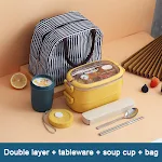 Student Portable Double-Layer Heating Lunch Box with Stool. Enjoy warm meals anywhere with this convenient and comfortab — photo 7