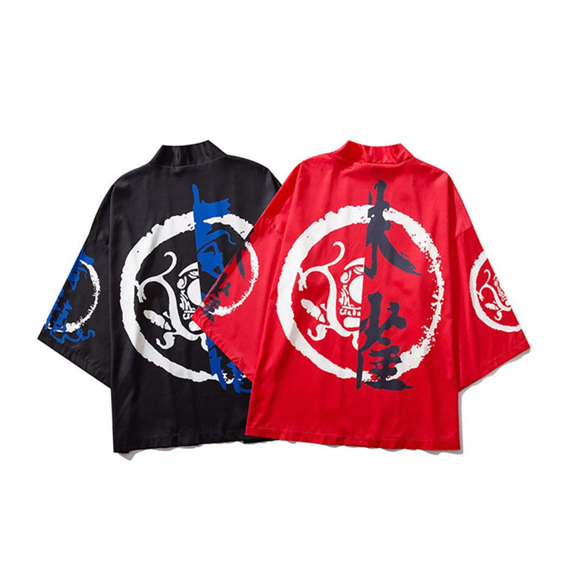 Three-quarter sleeve kimono with lining, graffiti letters printed road gown. A stylish and unique outerwear piece for ur — photo 1