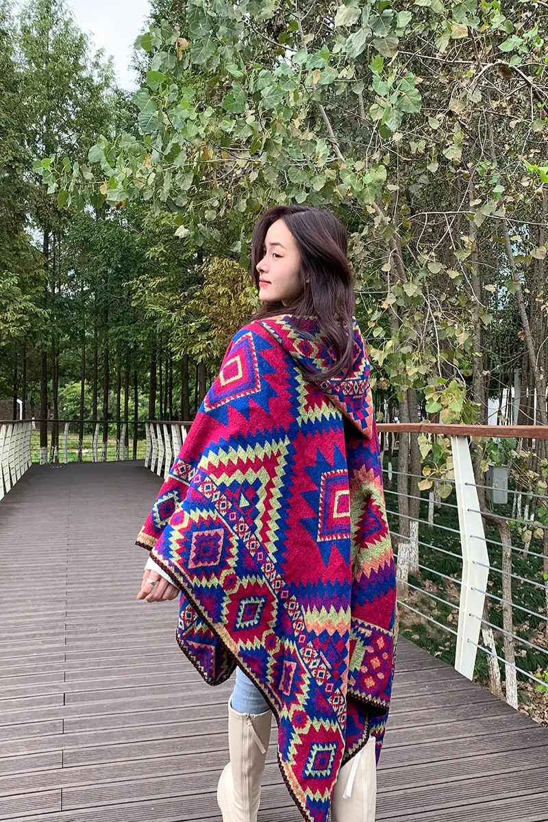 Title 3, Xale Cloak Feminino Estilo Étnico para Viagem, ...