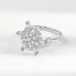 Anel giratório de prata esterlina S925 para alívio da ansiedade, antiestresse, design elegante, perfeito para homens e mulheres. — foto 5