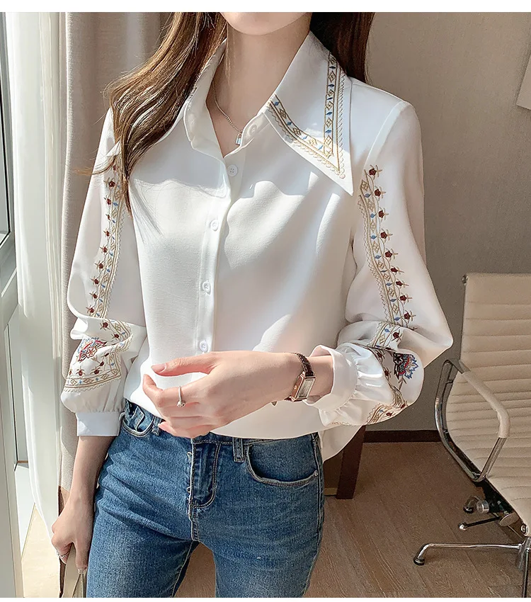Title 15, Womens Embroidered Loose Retro Hong Kong-style...