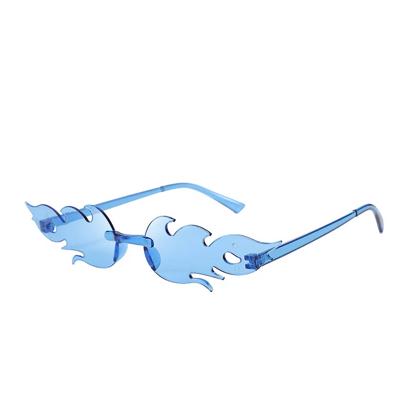 Flame Sunglasses Frameless Personality Colorful for bold style and UV protection. Express yourself with these modern, fr — photo 12