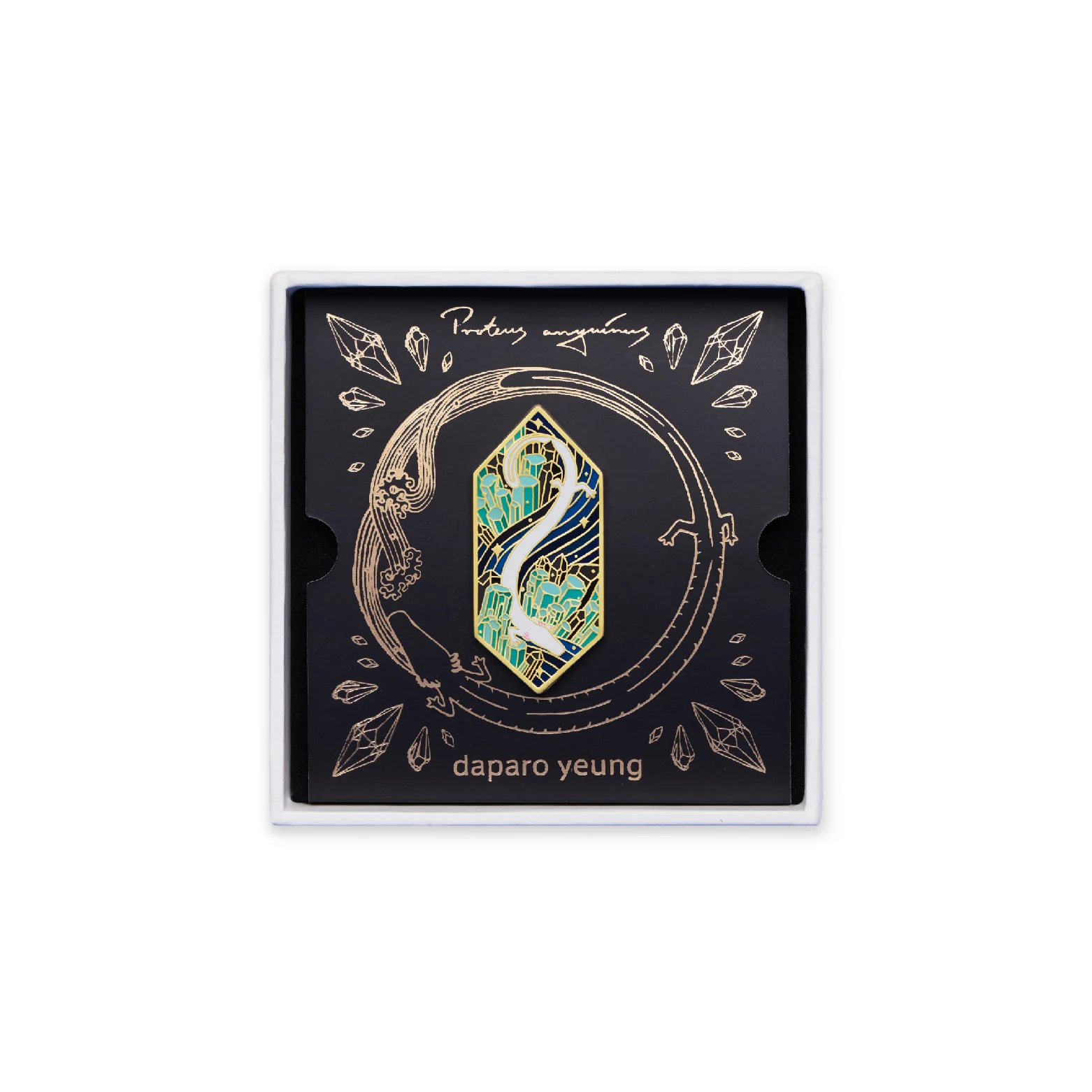 Broche Dragão Salamandra Daparo Fluorita Vermelha e Aquamarina Presente Dia da Rainha Designer Original Luminoso — foto 5