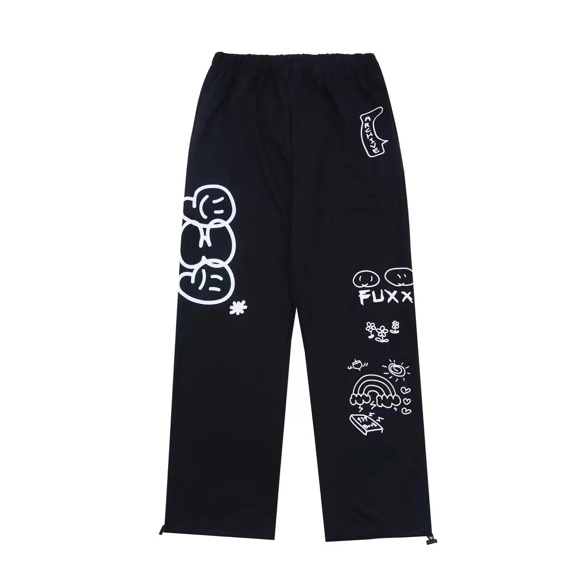 Graffiti letter loose straight-leg wide-leg pants, perfect for a relaxed urban look. Experience ultimate comfort and eff — photo 4