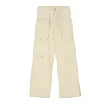 Men's Loose Wide-leg Pants with Zipper Pocket Solid Color Casual Pants Comfortable and Stylish for Everyday Wear and Lei — photo 8