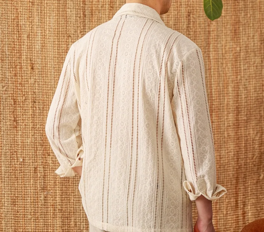 Men's Cotton Long-sleeved Shirt Fashionable shirt offering comfort and style perfect for everyday wear and special occas — photo 6