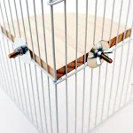 Bird Cage Toys Wood Sector Platform Stand Rack Toy Small Parrot Bird Cage Hanging Station Board Branch Perches Stand — photo 6