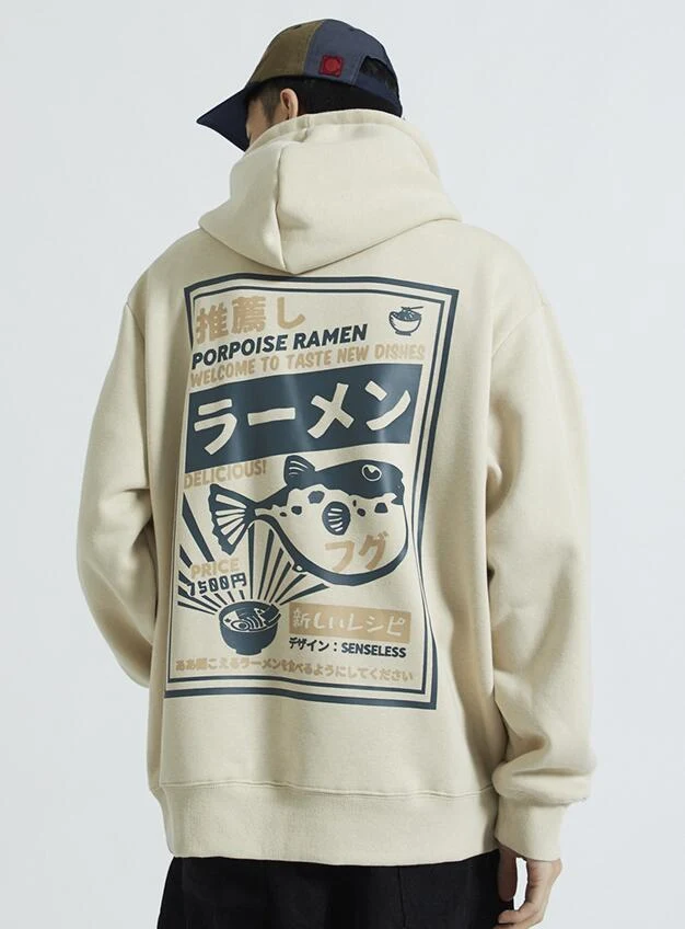 Loose hooded pullover and fleece sweater men — photo 5