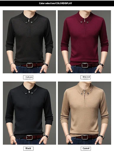 Title 2, Mens Wool Sweater Autumn And Winter. Warm, com...