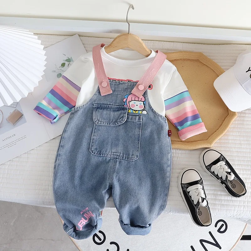 Title 11, Conjunto de duas peças infantil, macacão jeans ...