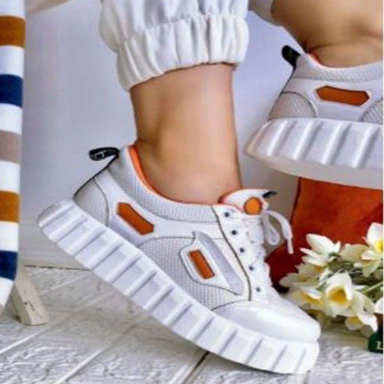 Title 5, Platform Schoenen met verhoogde witte zool en c...