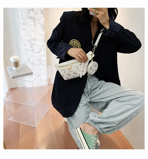 Title 8, Chain Crossbody Korean Style Wild Chest Shoulde...