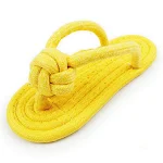 Multicolor cotton rope clip foot slippers toy for pets. Durable and fun for chewing and playing, keeps your dog entertai — photo 3